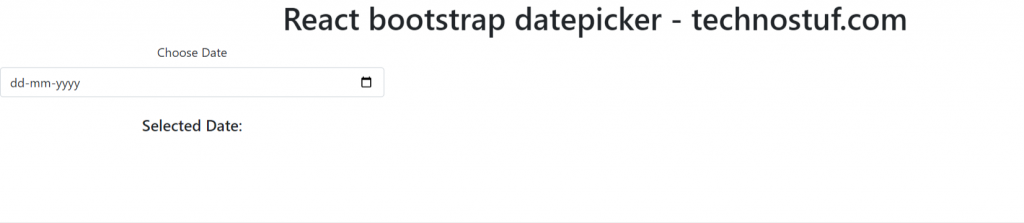 react bootstrap datepicker