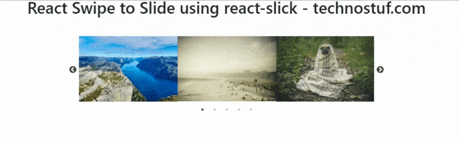 react swipe to slide